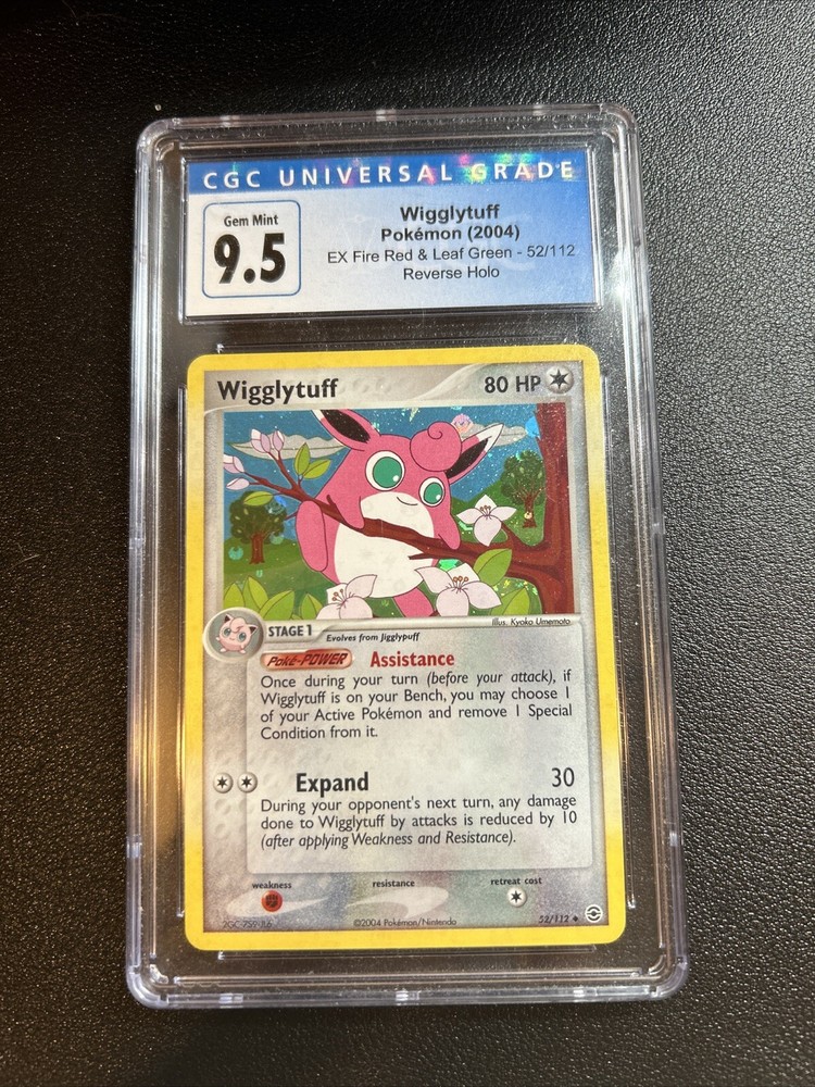 Wigglytuff Pokemon 2004 EX Fire Red & Leaf Green 52/112 Reverse Holo CGC 10