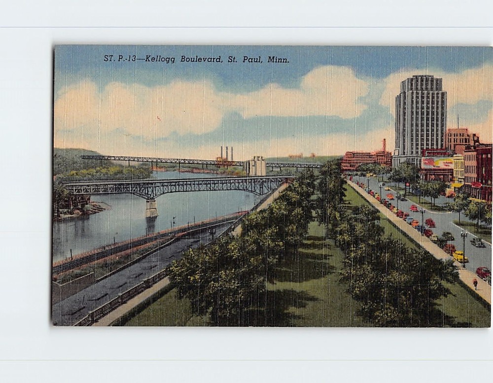 Postcard Kellogg Boulevard St. Paul Minnesota USA