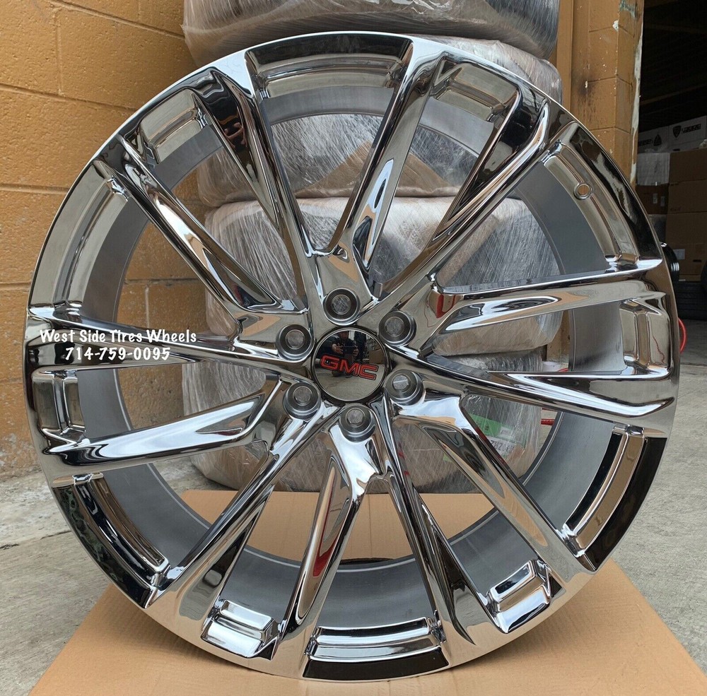 26” 2023 ESCALADE PLATINUM CHROME FR98 WHEELS Yukon Sierra Tahoe Silverado RAM