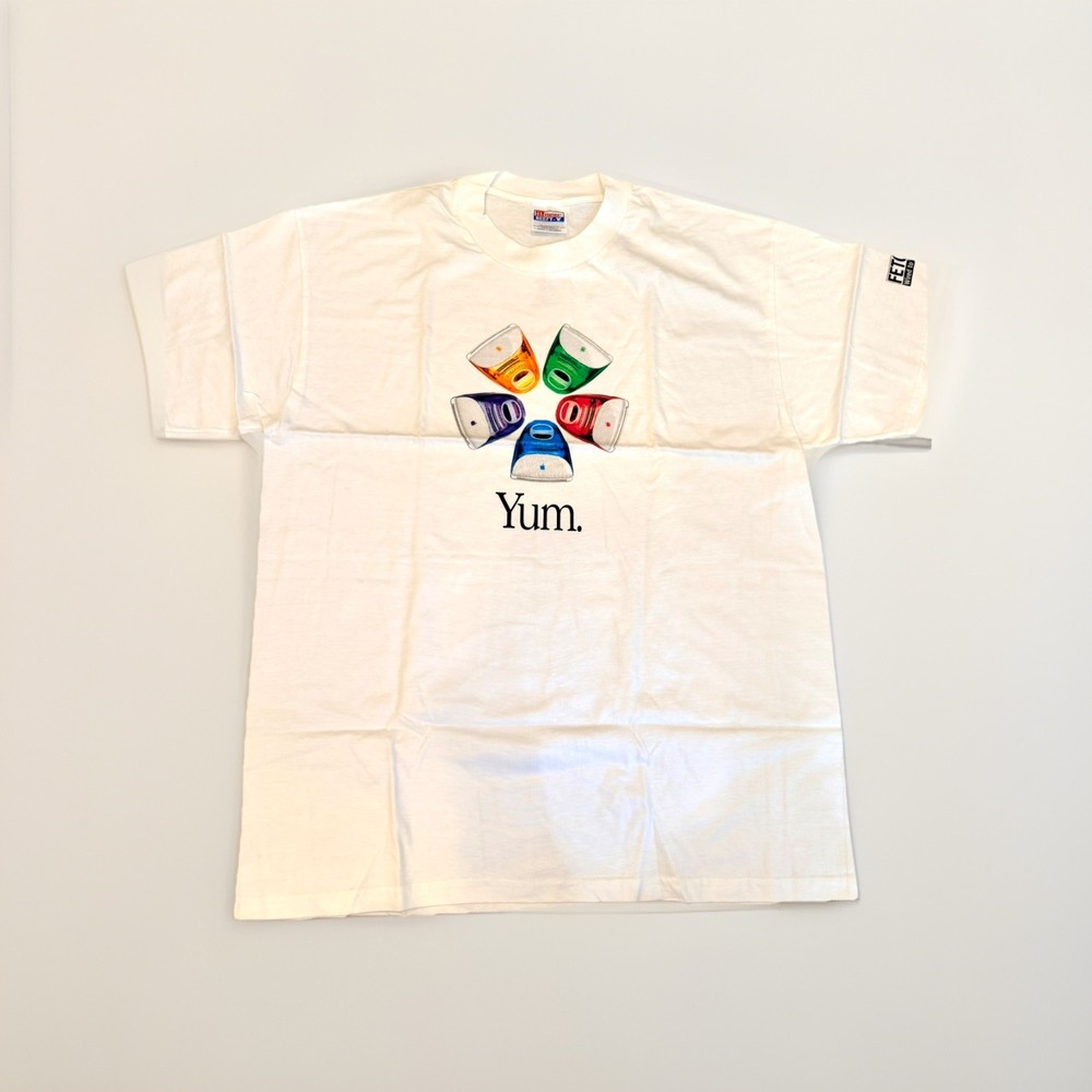 Vintage 1990s Apple Think Different Yum iMac Promo T-Shirt NOS