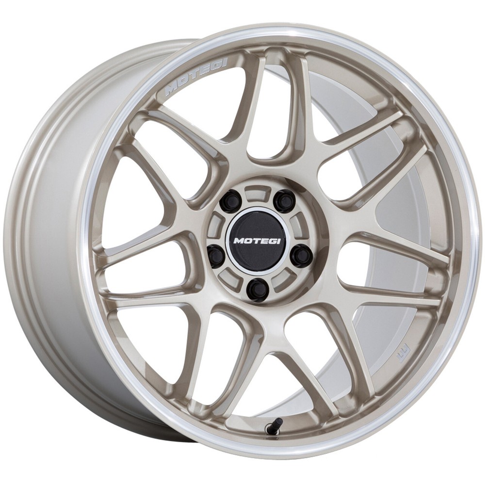 Motegi MR158 Tsubaki 18x9.5 +35F 18x10.5 +35R 5x120 Gold Wheels 4pc Set  