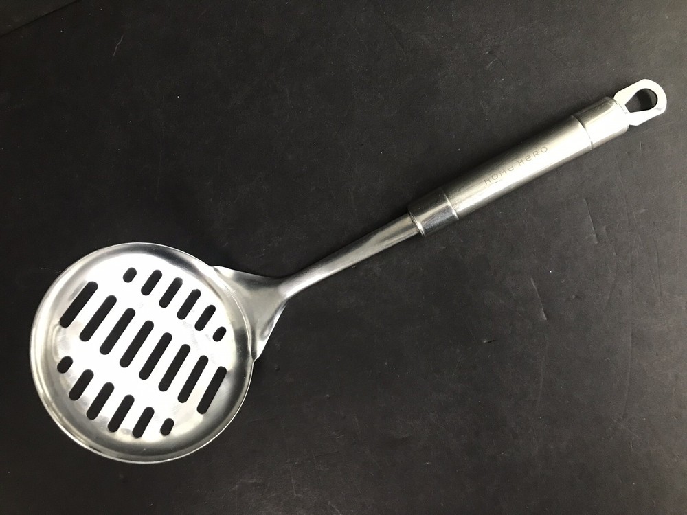 Home Hero Skimmer Strainer Stainless Steel Slotted Spoon -Draining Frying 14.5