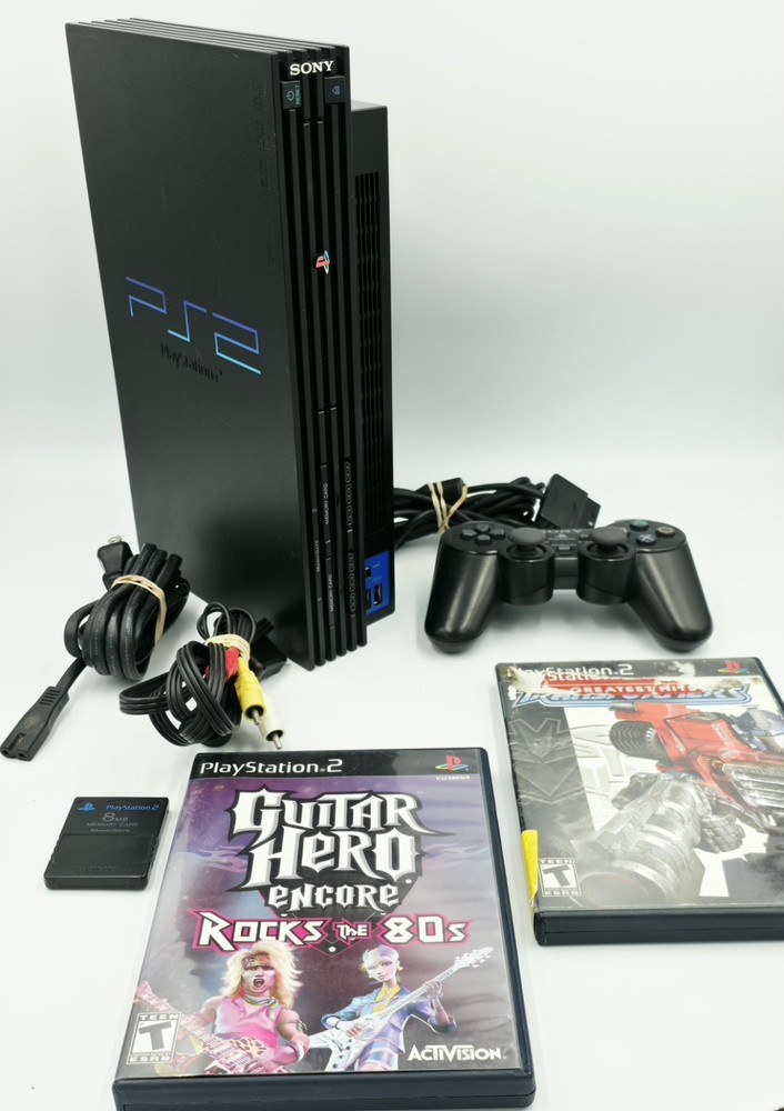 Sony PS2 Fat Console SCPH-39001 PlayStation Bundle + Controller + 2 Games - Test