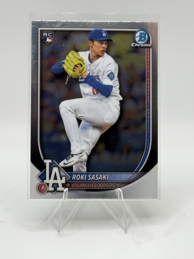 2025 Bowman Baseball Chrome Roki Sasaki #12 RC Los Angeles Dodgers