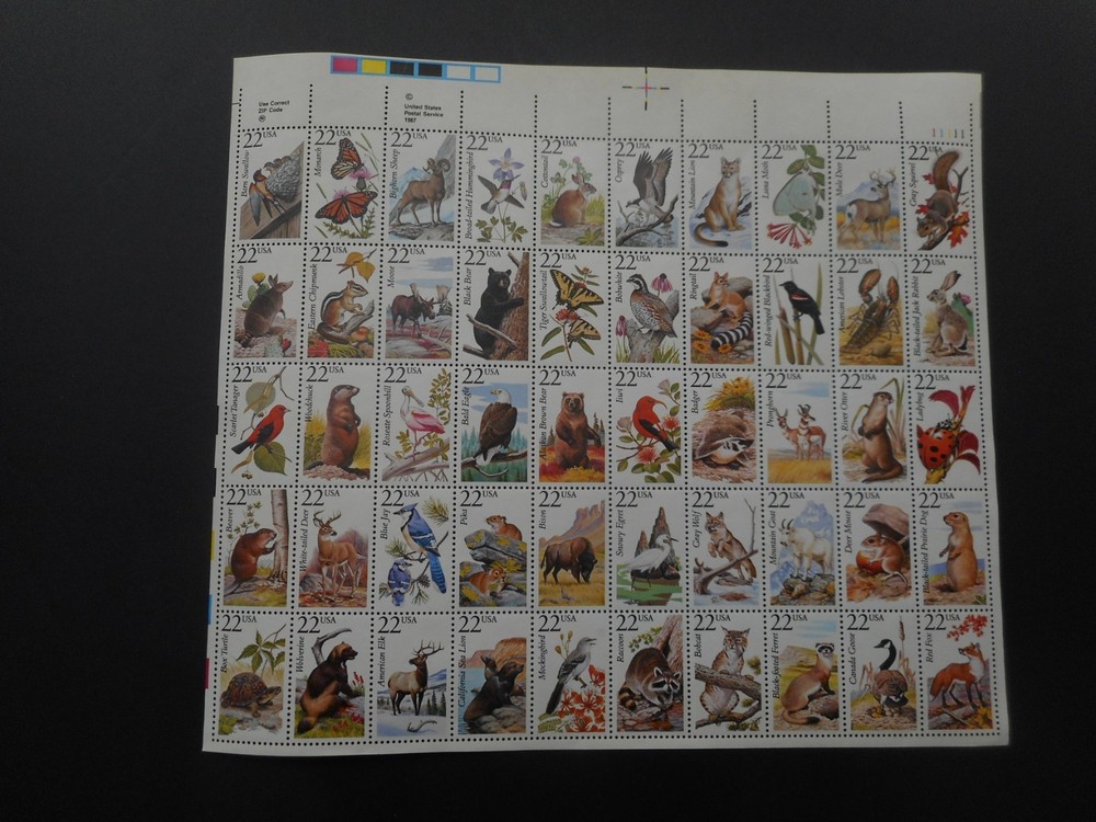 Scott 2286-2335, 22 cent, North American Wildlife, Sheet