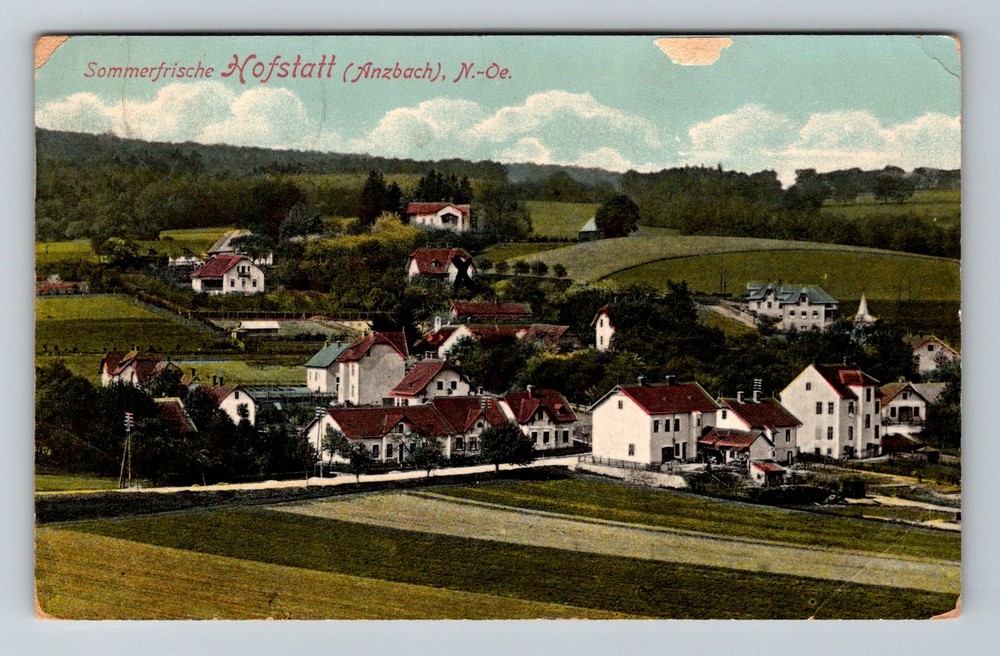 Germany- Anzbach Summer Retreat Farm Souvenir Old PC Card View Vintage Postcard