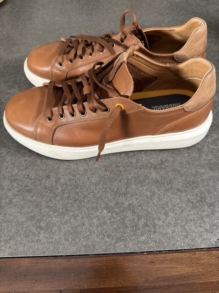 SAMUEL HUBBARD The Hubbard Fast Lace Up Sneakers Tan Leather Size 10 M1300-075