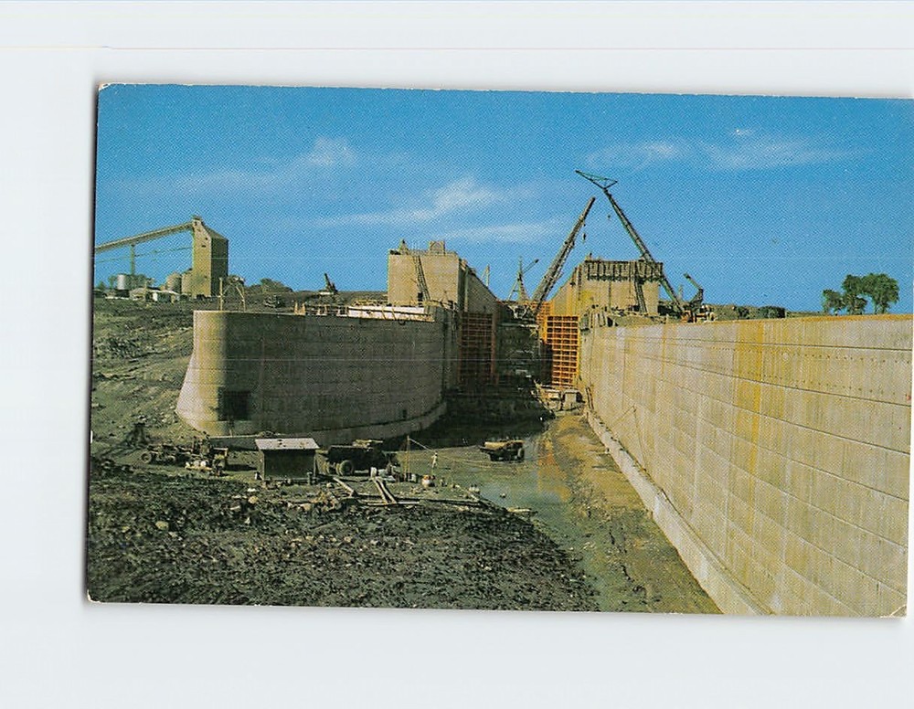 Postcard Billion Dollar Saint St. Lawrence River Seaway Power Project USA-Canada