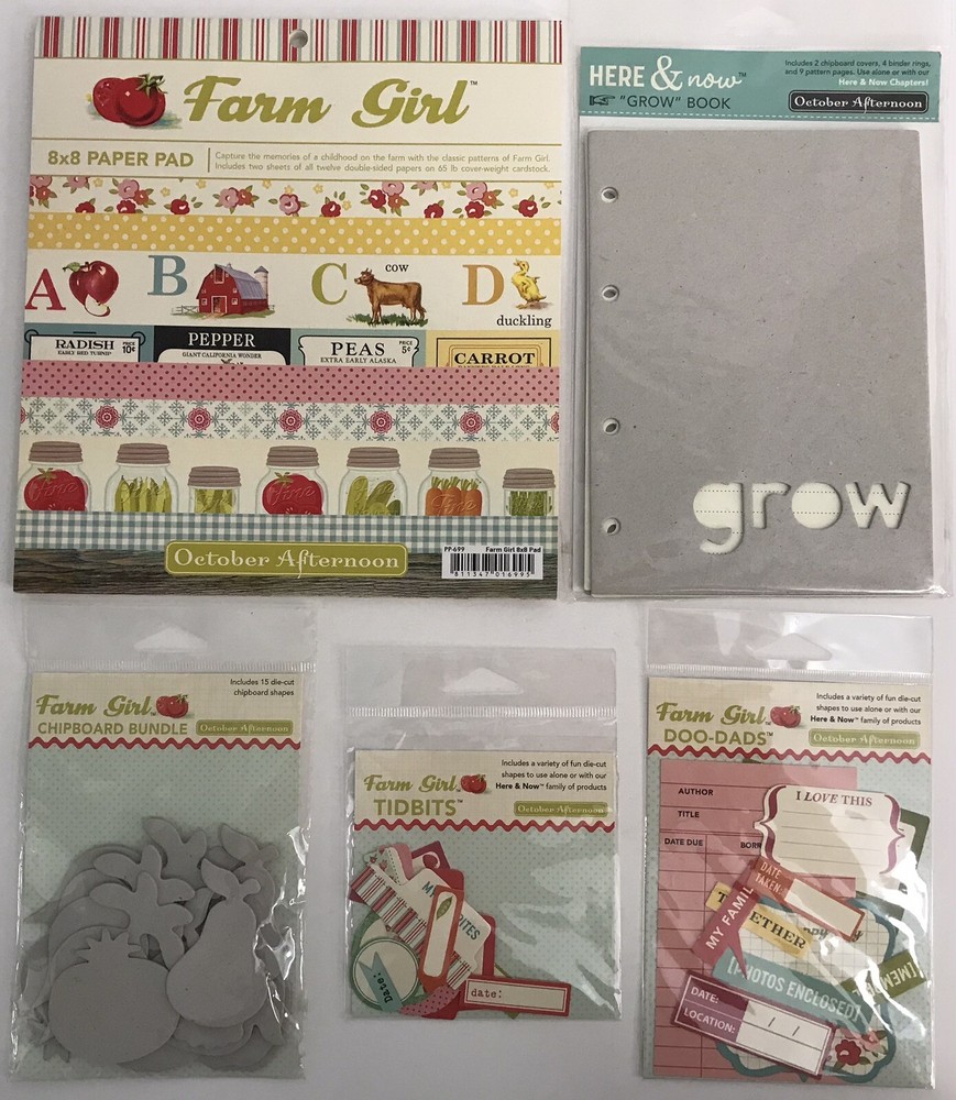 October Afternoon Farm Girl Scrapbooking Lot *Read*