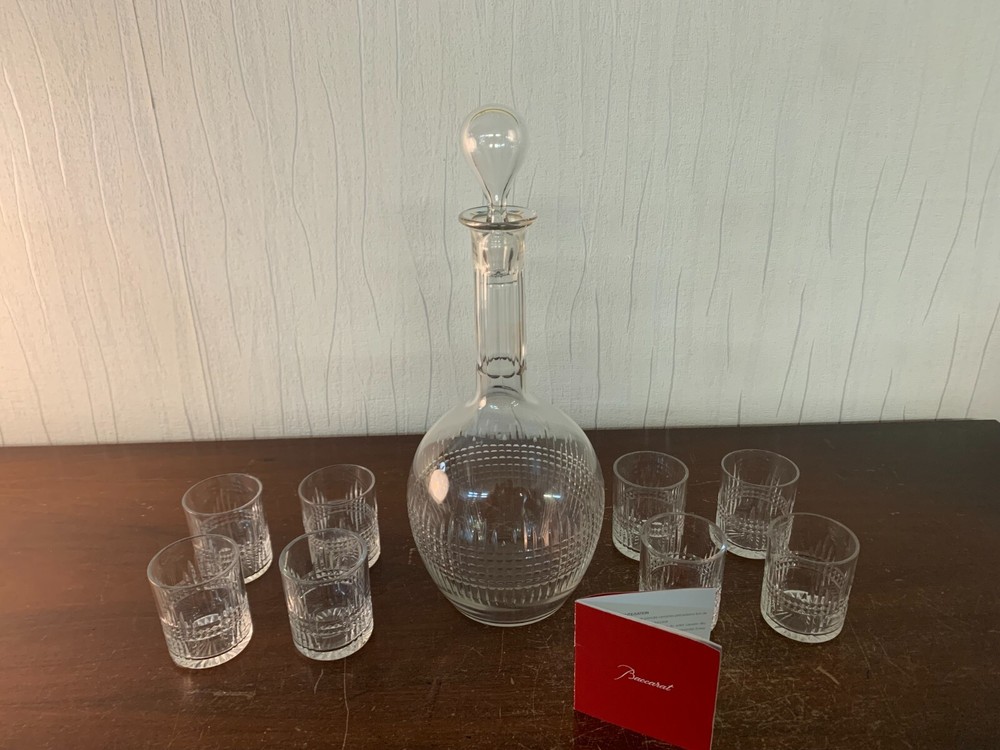 Baccarat Crystal Carafe And 8 Liqueur Glasses Set (Lot Price)