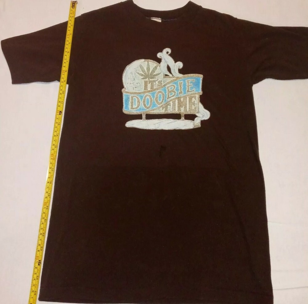 Rare Vintage 70s It's Doobie Time Tshirt Single Stitch Weed Marijuana Size - M