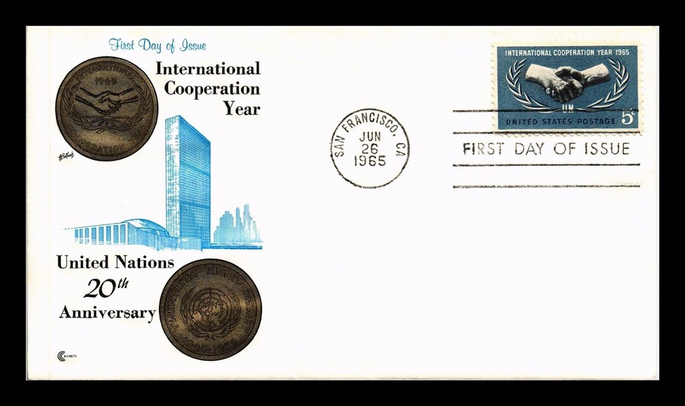 DR Jim Stamps US Cover International Cooperation Year FDC with Craft Insert