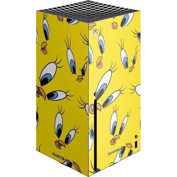 Looney Tunes Xbox Series X Console Skin - Tweety Bird Super Sized Pattern