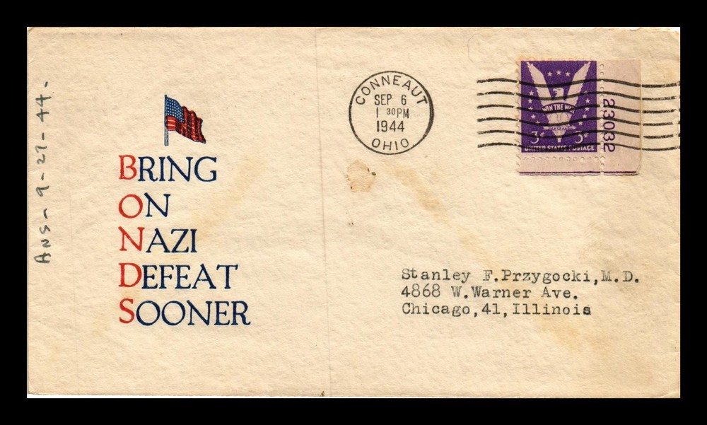 Dr Jim Stamps Us Cover Wwii Bring On Defeat Sooner Patriotic Cachet