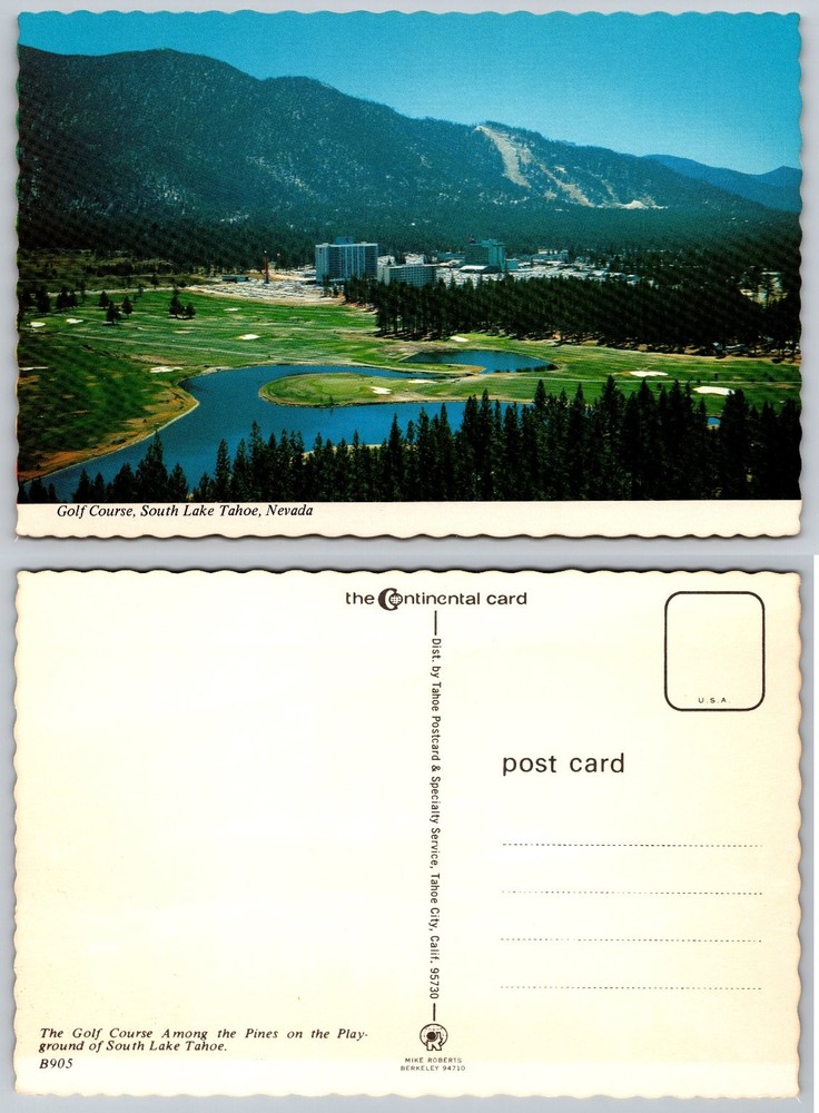 Vintage Golf Course South Lake Tahoe Nevada Continental Postcard Mike Roberts