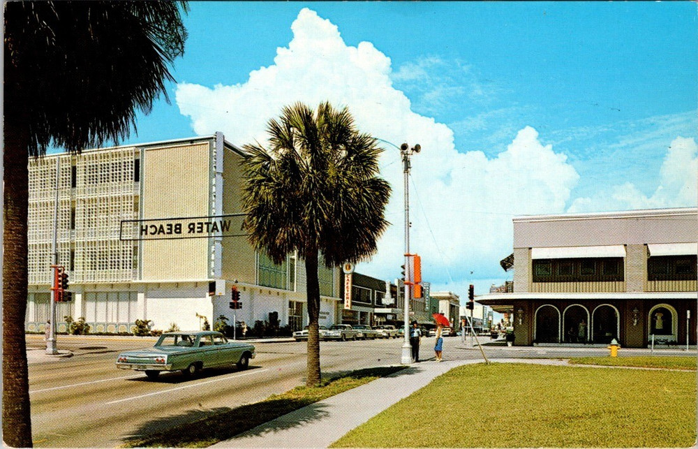 Cleveland Street and Osceola Avenue Downtown Clearwater FL Postcard