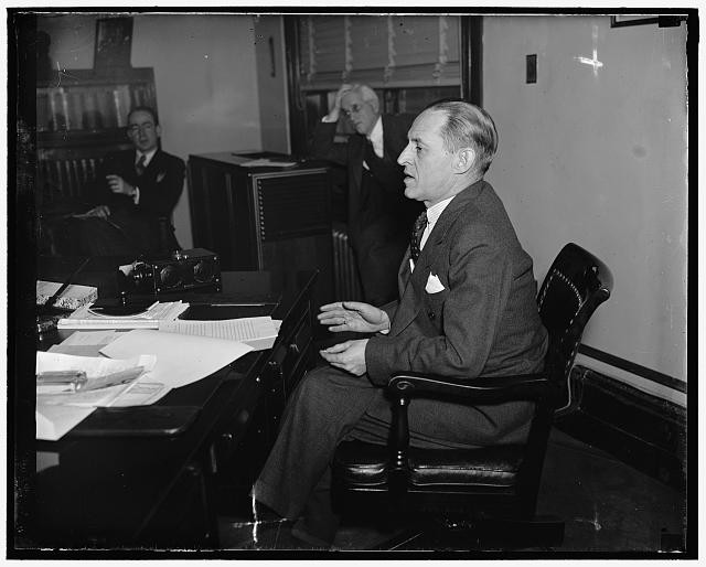 Photo:Washington DC Marriner Eccles 1937 Federal Reserve press conference