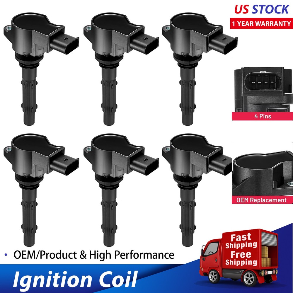 6 Ignition Bobinas Pack UF535 For 2006-2009 Mercedes-Benz CLK350 3.5L V6
