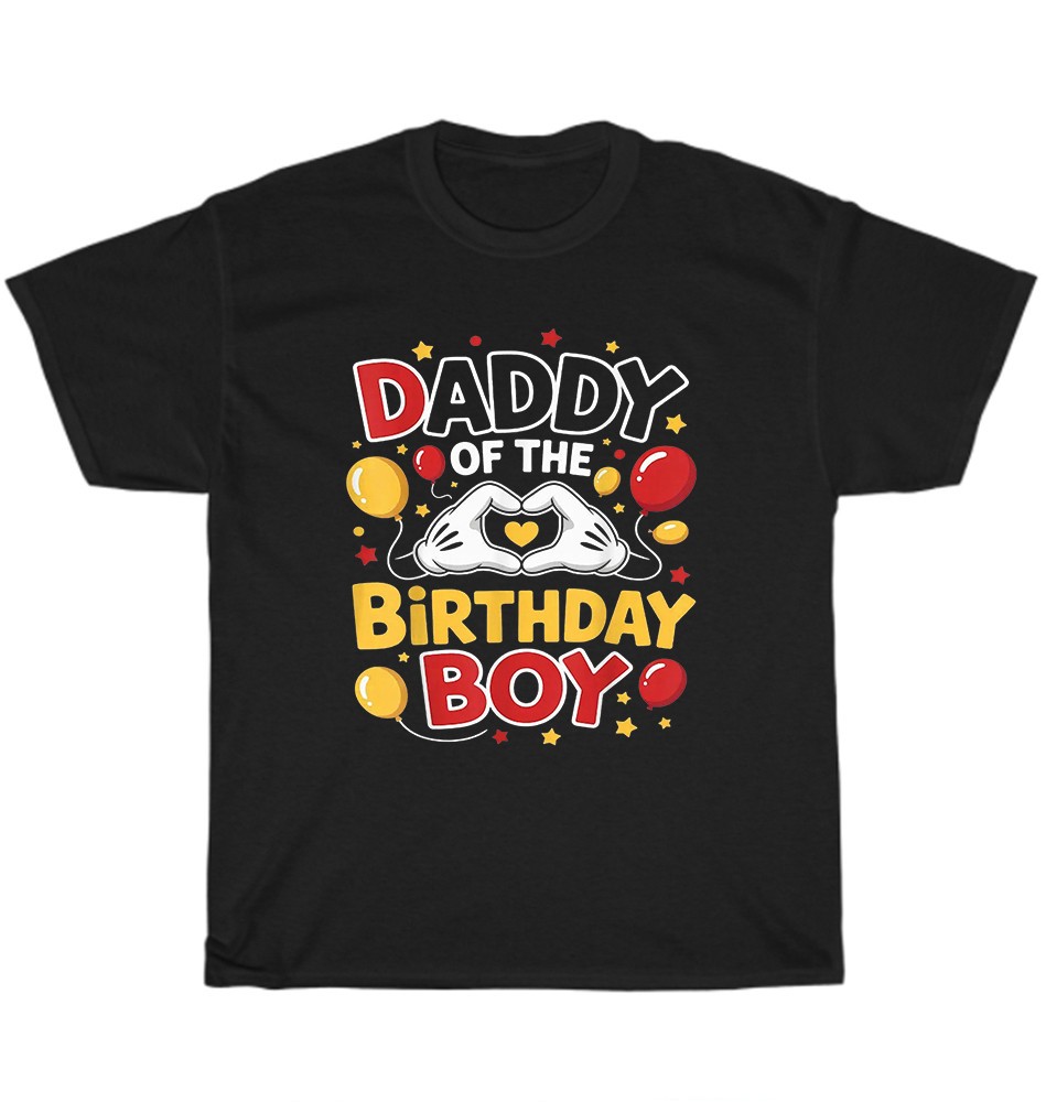 Daddy of The Birthday Boy Matching Dad Son Family Fathers Day Gift T-Shirt NEW