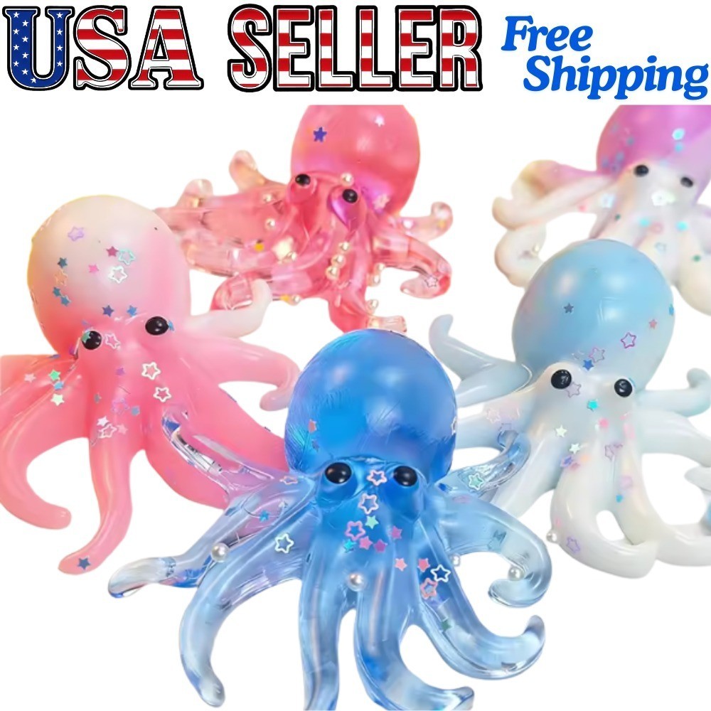 Octopus Squishy Stress Ball Sensory Fidget Toy Anxiety Relief Squeeze Gift