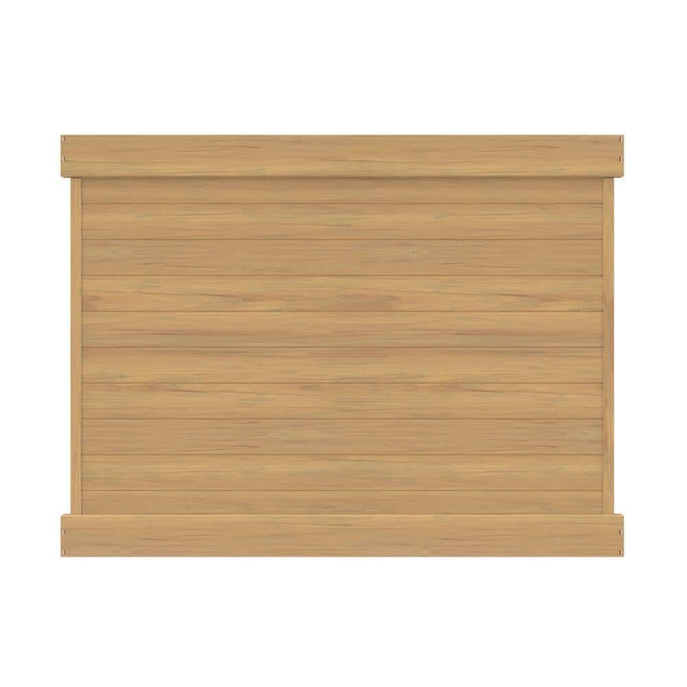6ft H x 8ft W Unassembled Cypress Privacy Vinyl Fence Panel