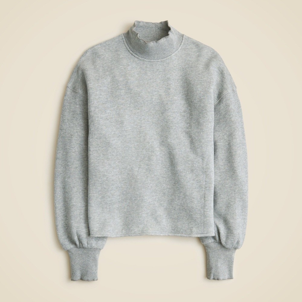 J. Crew Heritage Terry Sweatshirt Womens XXS Gray Streetwear Prep Athleisure NWT