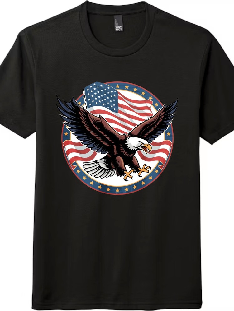 Vintage USA Eagle Flag T-Shirt Patriotic Gift For Patriots American Pride Tee