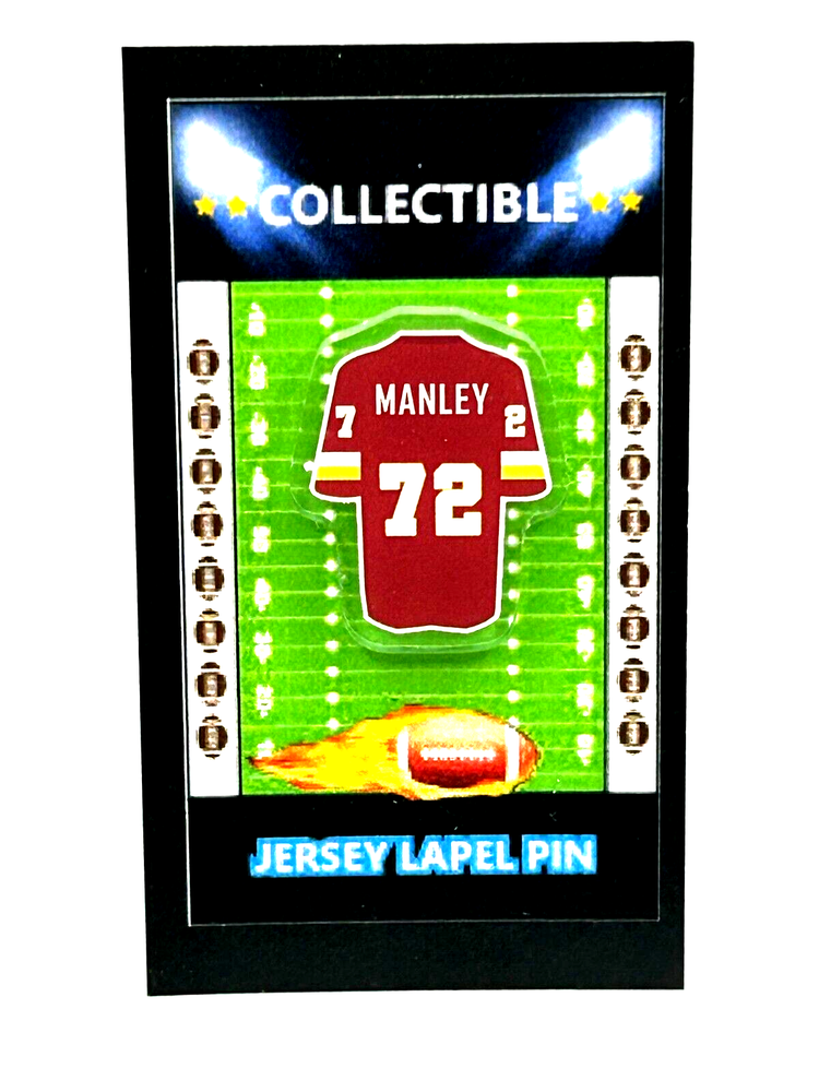 Retro Dexter Manley Washington Commanders jersey lapel pin - Free shipping included