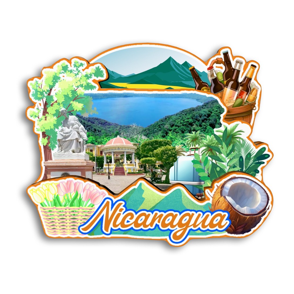 Nicaragua Refrigerator magnet 3D travel souvenirs wood craft gifts