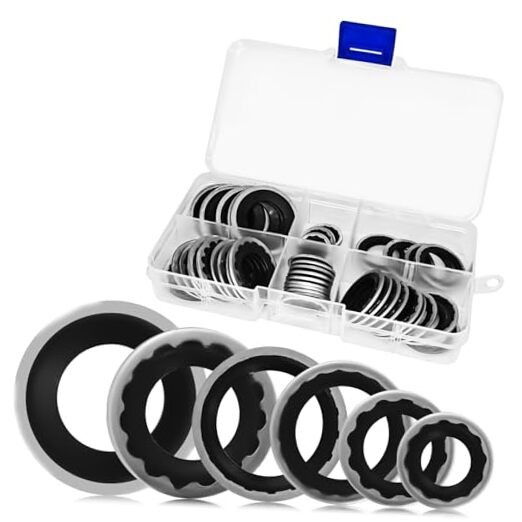 45PCS AC Gasket Sealer Kit for Compressor O-Ring Port Seal Repair-image