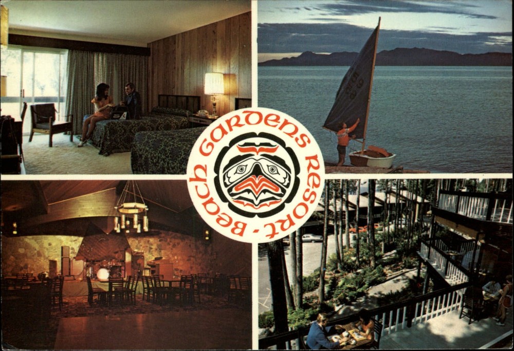 Beach Gardens Resort ~ Powell River British Columbia Canada ~ postcard sku475