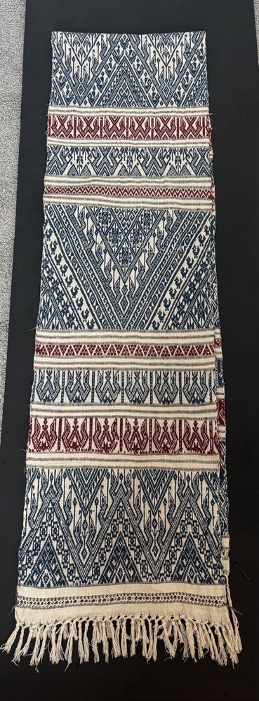 Handwoven Lao Buddhist Tapestry Southeast Asian Art Woven Wall Hanging Weaving
