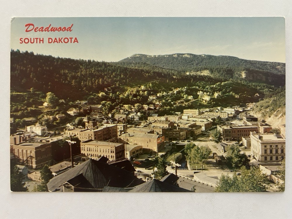 Birdseye View Of Deadwood South Dakota Postcard |  Black Hills Wild Bill