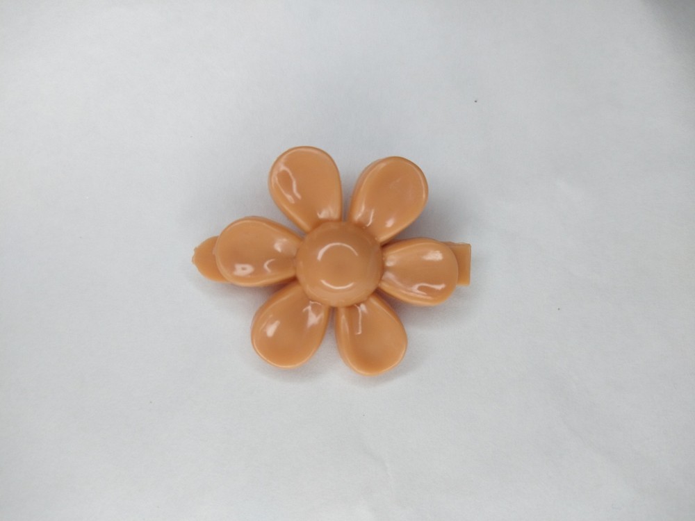 Vintage Goody Beige Flower Snap Tight Barrette Hair Clip 1970s 1980s