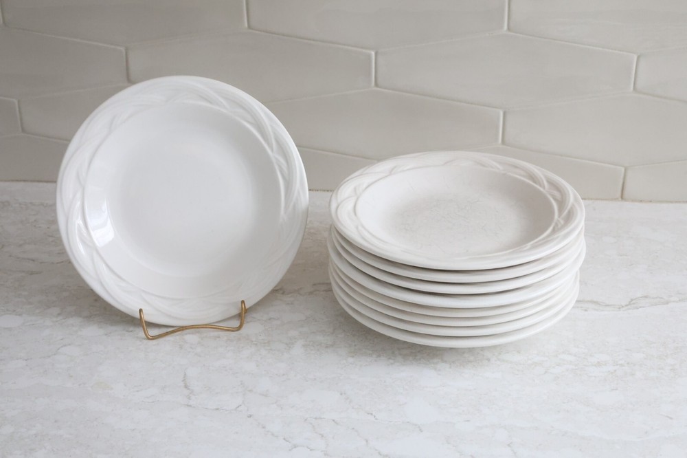 Pfaltzgraff Acadia White 7 3/8 Inch Salad Plates Set of 9-image