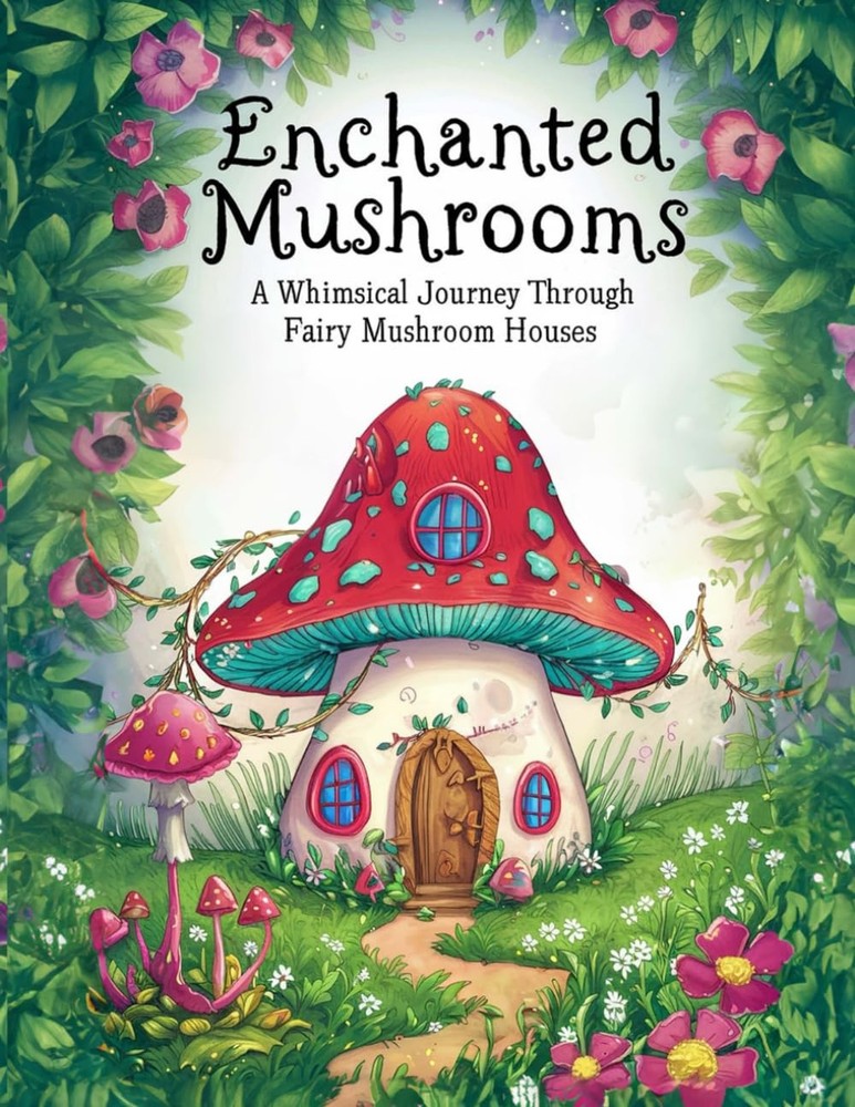 Enchanted Mushroom Fairy House - A whimsical Journey Coloring Book for Adults: M
