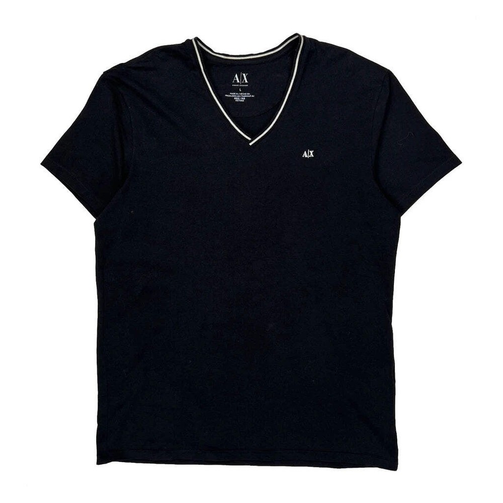 Armani Exchange T-Shirt - Large Black Cotton