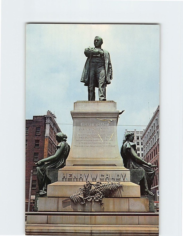 Postcard Henry Grady Monument Atlanta Georgia USA