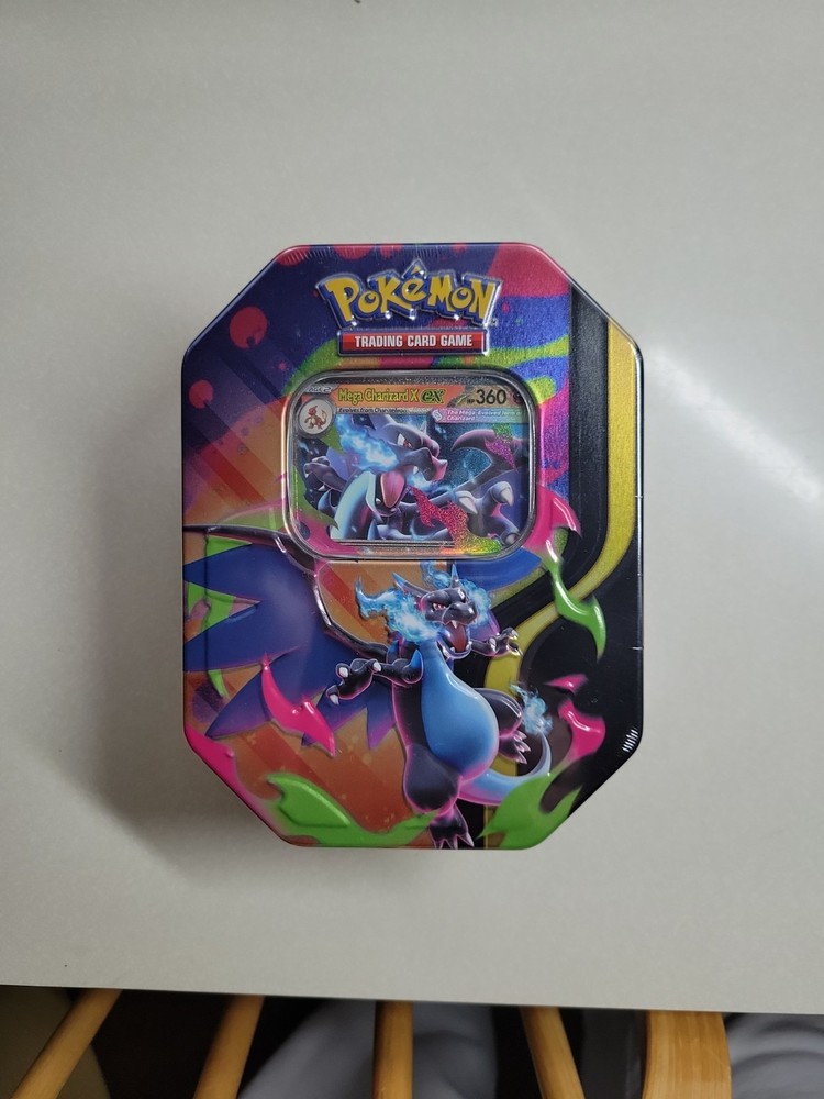 Pokemon TCG Mega Charizard X ex Sealed Tins - 4 Booster Pack