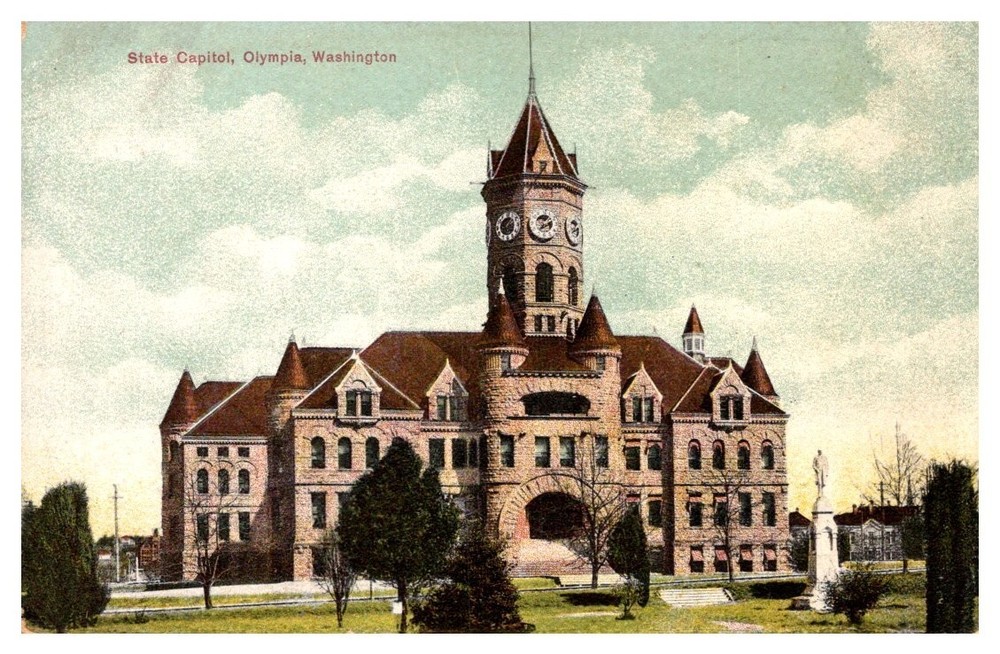 c1910 State Capitol Building Olympia Washington Vintage Postcard