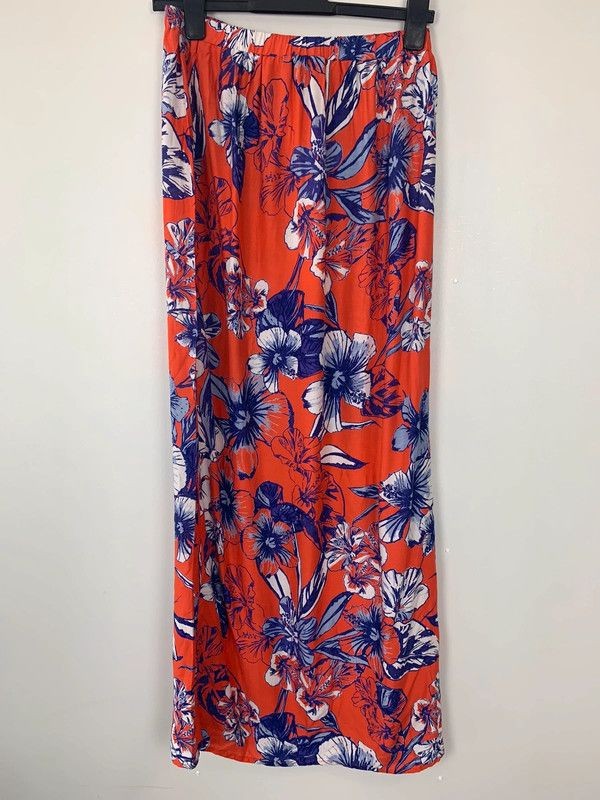 George Maxi Skirt Coral Orange Red Long New BNWT