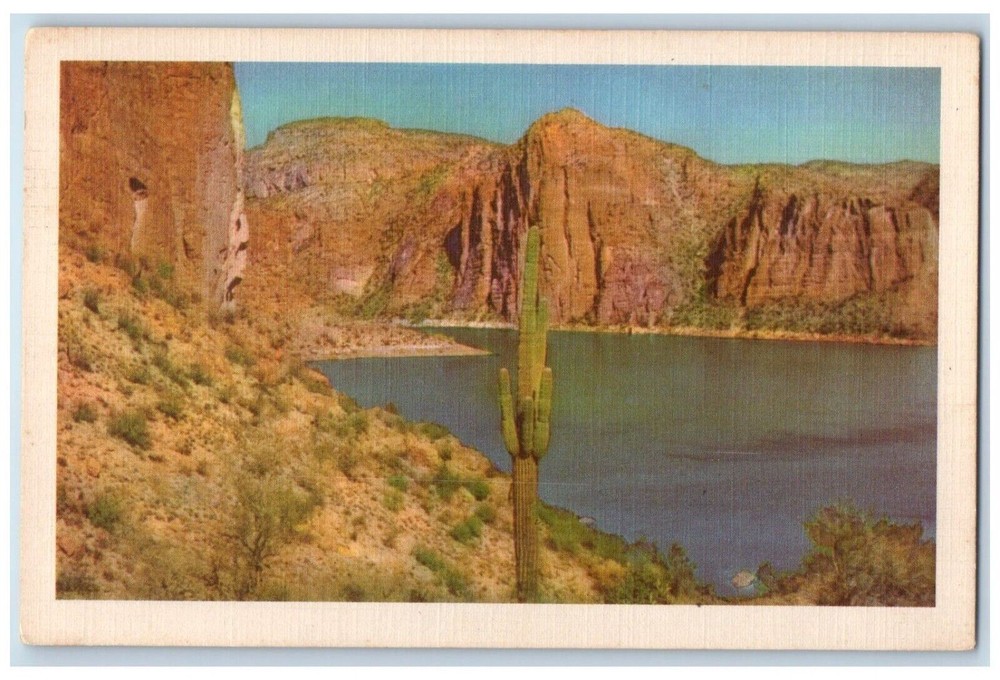 c1940 Canyon Lake Apache Highway Salt River Valley Phoenix Arizona AZ Postcard