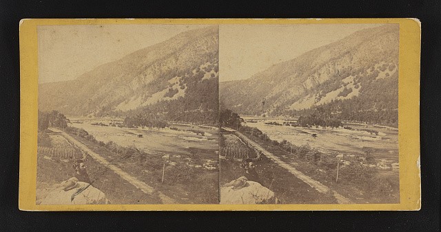 Photo:Delaware Water Gap PA 1900s River Bank View North Stereo Print