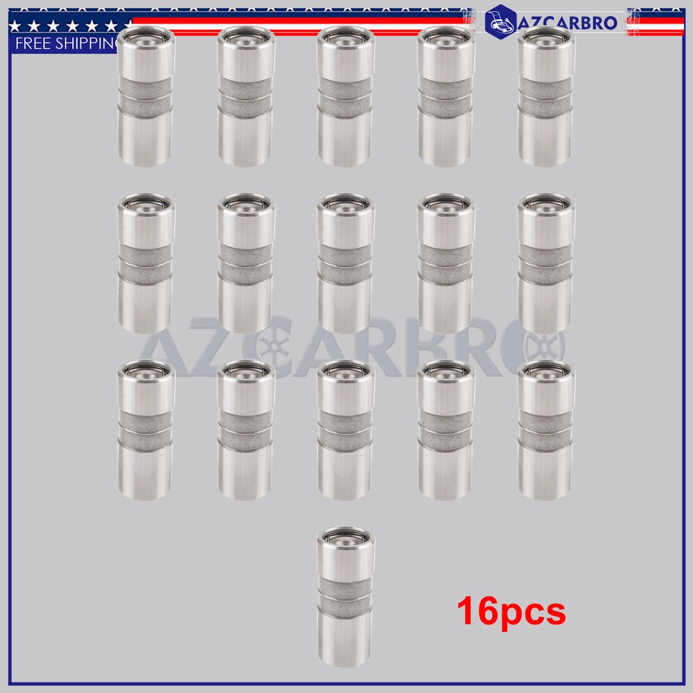 16pcs Hydraulic Flat Tappet Lifters For Chevy 283 350 454 SBC BBC Small Block