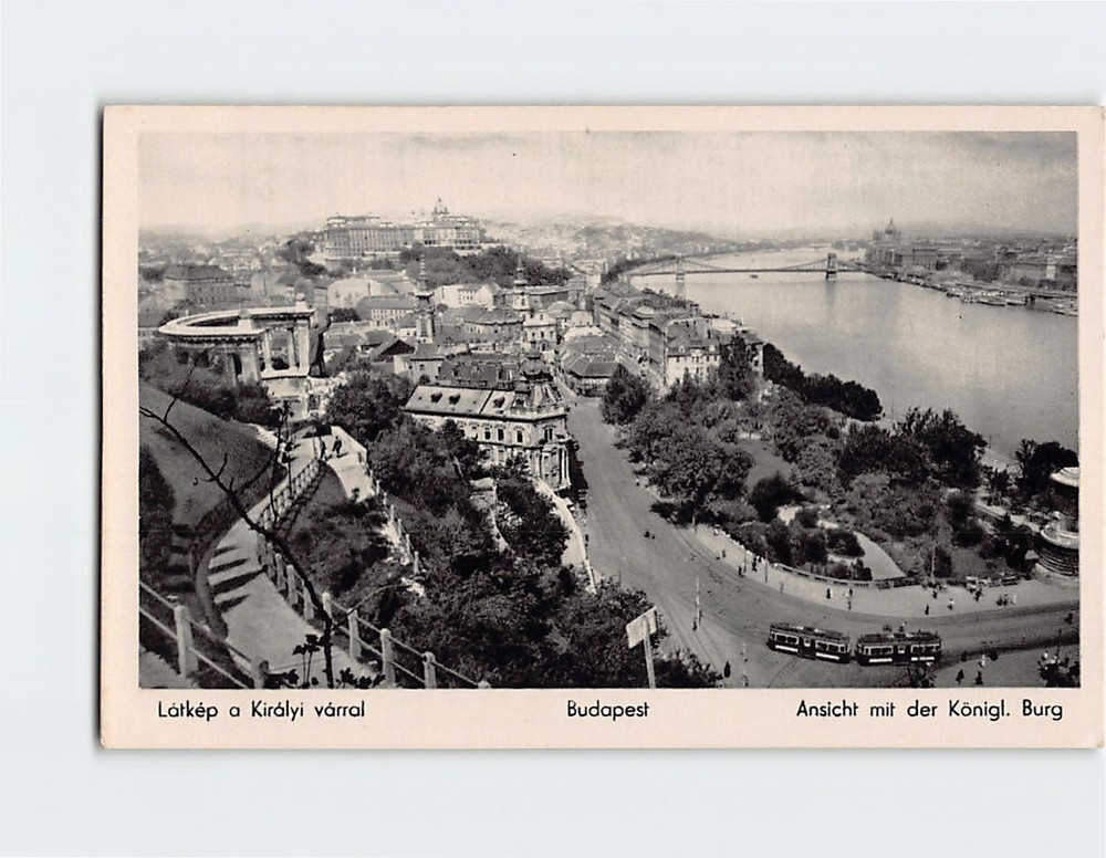 Postcard View of the Royal Castle Budapest Hungary