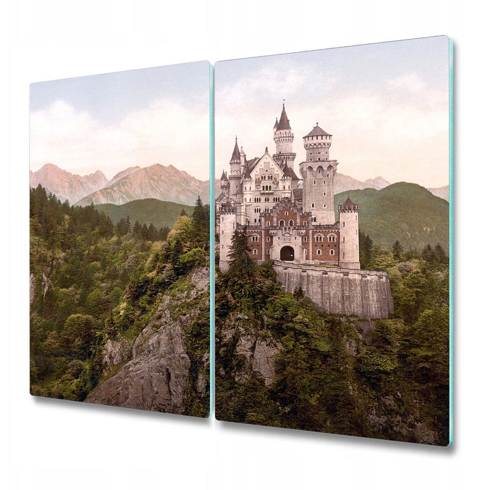 Glass Surface Protector Worktop saver Neuschwanstein Castle Landscape 2x30x52