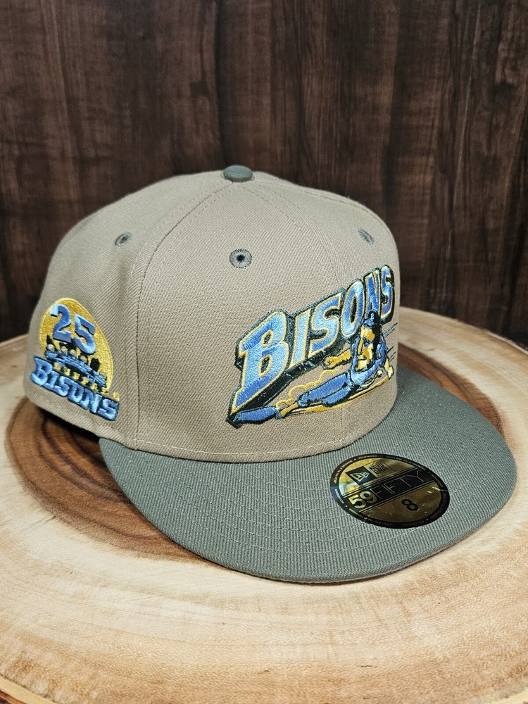 Buffalo Bison New Era 59Fifty Fitted Hat Cap Size 8 Minor League Baseball
