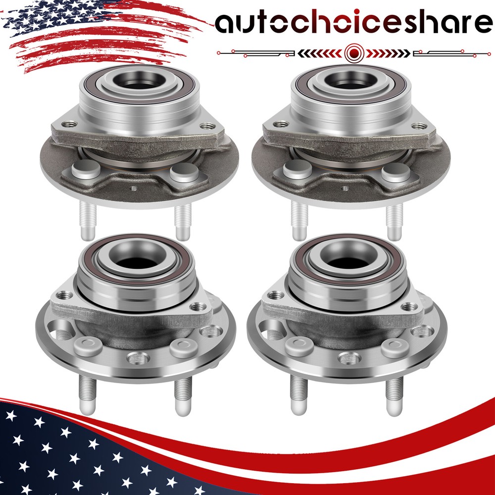 For 2014 Cadillac CTS Front+Rear+Right+Left Wheel Hub Bearing Assembly Set 4pcs