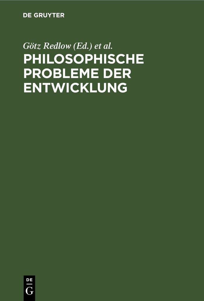 Philosophische Probleme Der Entwicklung (Hardback)