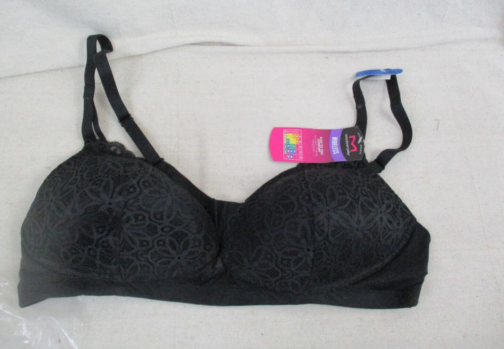 Maidenform Womens Black Wireless Bra DM2314  Flex Comfort Bralette Size XL NWT